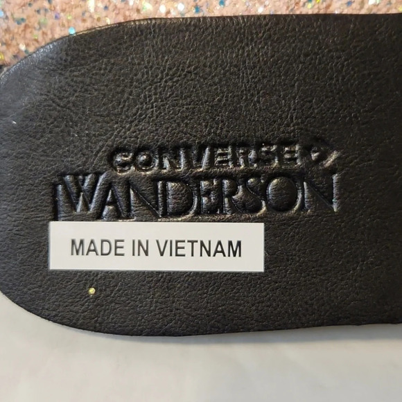 Converse Chuck Taylor All Star JW Anderson Colorblock Glitter Hightop Sneakers - Picture 4 of 7